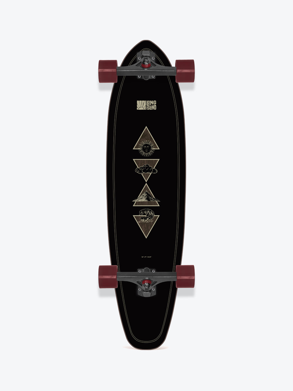 Long Island Elements 36" Kicktail Longboard Complet