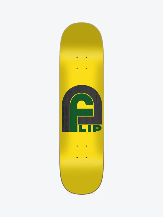 Flip Gate Logo Yellow 8.125" Skate Deck