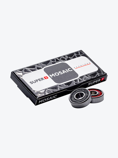 Mosaic Super 1 Abec 7 Silver Black Bearings