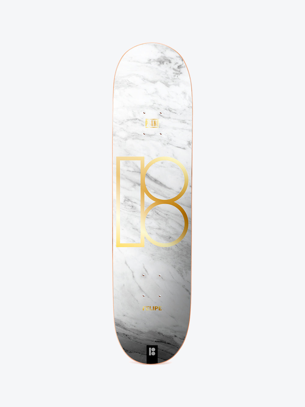 Plan B White Marble Gustavo 8.0" Twin Skate Deck