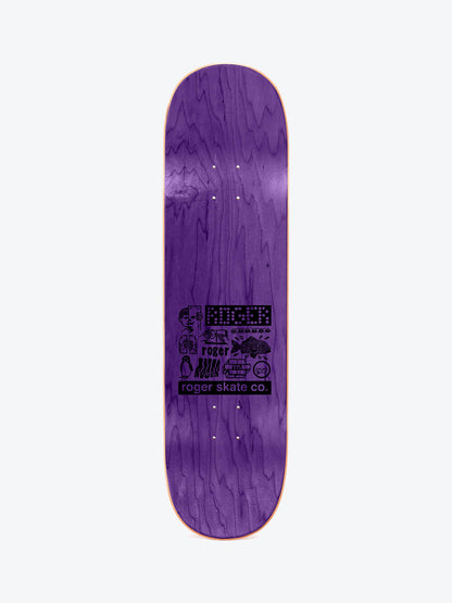 Roger Eve's Skeleton 8.25" High Concave Square Skate Deck