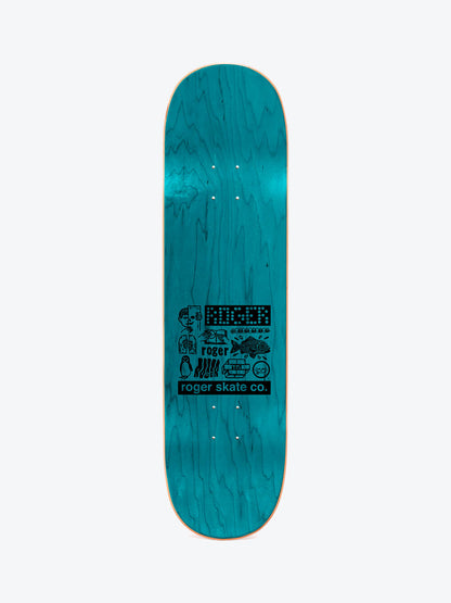 Roger Eve's Skeleton 8.5" High Concave Square Skate Deck