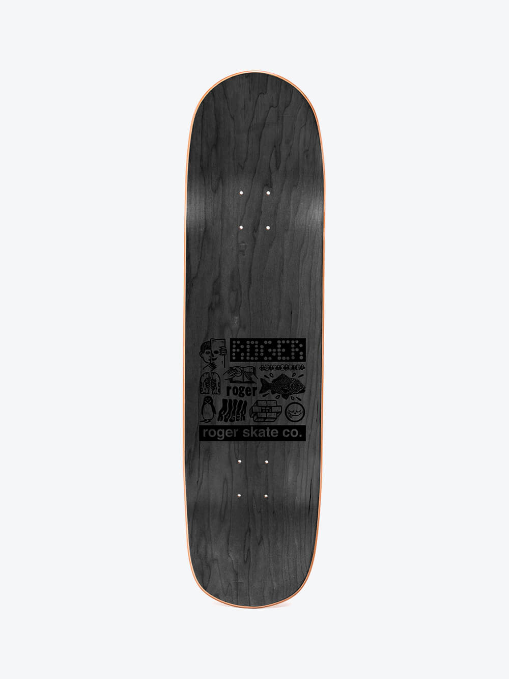 Roger Eve's Skeleton 8.625" Pool Shape Skate Deck